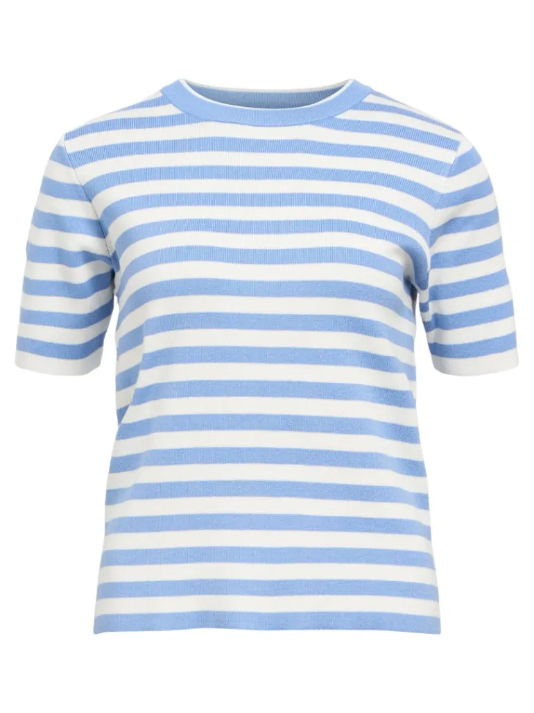 OBJESTER S/S NEW KNIT PULLOVER NOOS cornflower blue