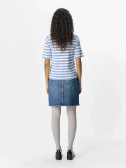 OBJESTER S/S NEW KNIT PULLOVER NOOS cornflower blue