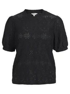 OBJFEODORA S/S TOP NOOS black