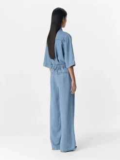 OBJFRAME LISA WIDE MW PANT NOOS light blue denim