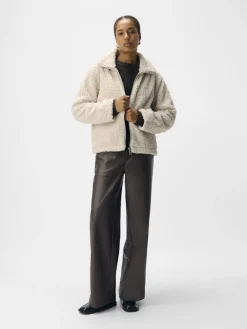 OBJFREYA RE L/S JACKET NOOS white sand
