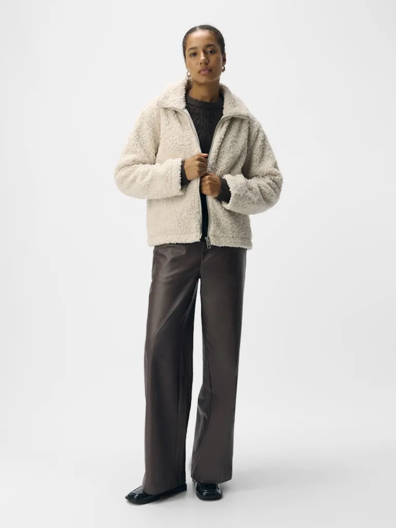 OBJFREYA RE L/S JACKET NOOS white sand
