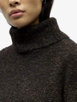 OBJKIMIA L/S LO KNIT PULLOVER 141 seal brown