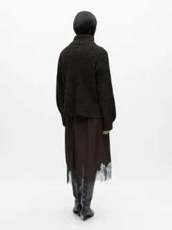 OBJKIMIA L/S LO KNIT PULLOVER 141 seal brown