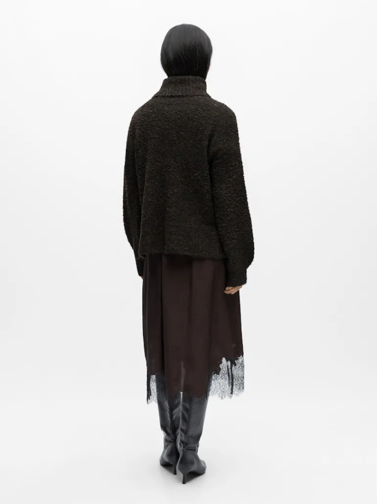 OBJKIMIA L/S LO KNIT PULLOVER 141 seal brown
