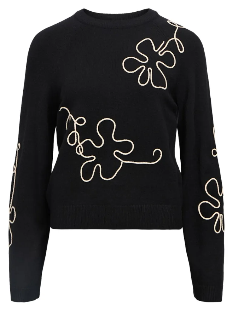 OBJLANEY RUBIN LS PULLOVER NOOS black