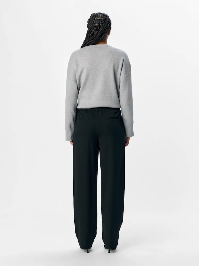 OBJLISA MW STRAIGHT TIE PANT DIV black