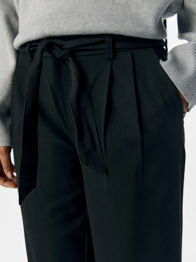 OBJLISA MW STRAIGHT TIE PANT DIV black