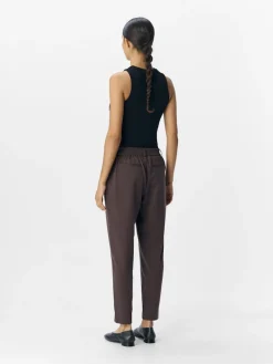 OBJLISA SLIM PANT NOOS seal brown