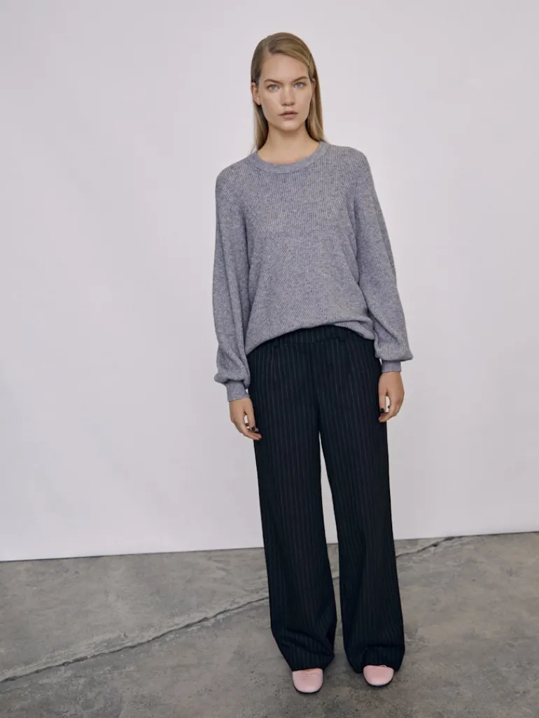 OBJLISA WIDE PANT AOP NOOS black