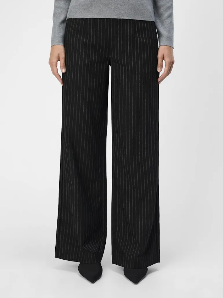 OBJLISA WIDE PANT AOP NOOS black
