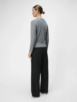 OBJLISA WIDE PANT AOP NOOS black