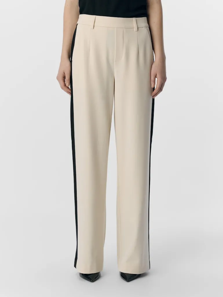 OBJLISA WIDE PANT AOP NOOS sandshell