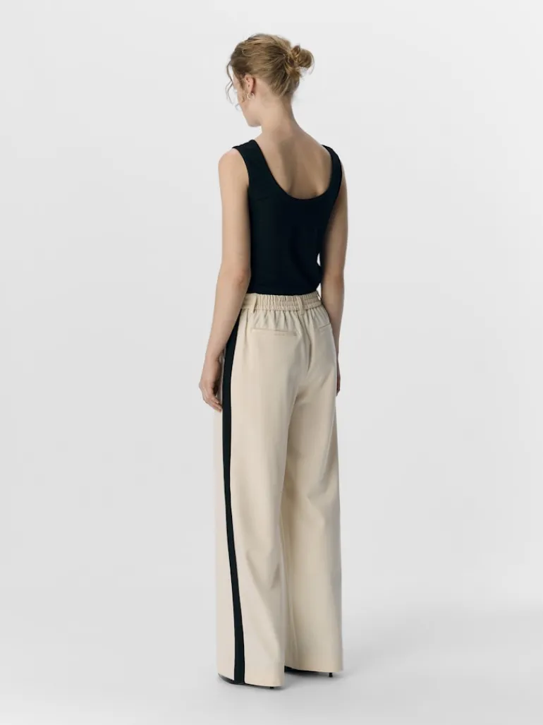 OBJLISA WIDE PANT AOP NOOS sandshell