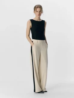 OBJLISA WIDE PANT AOP NOOS sandshell