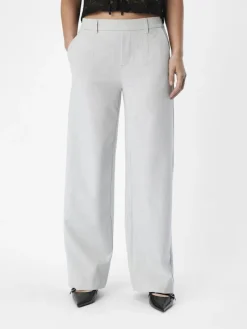 OBJLISA WIDE PANT NOOS light grey melange
