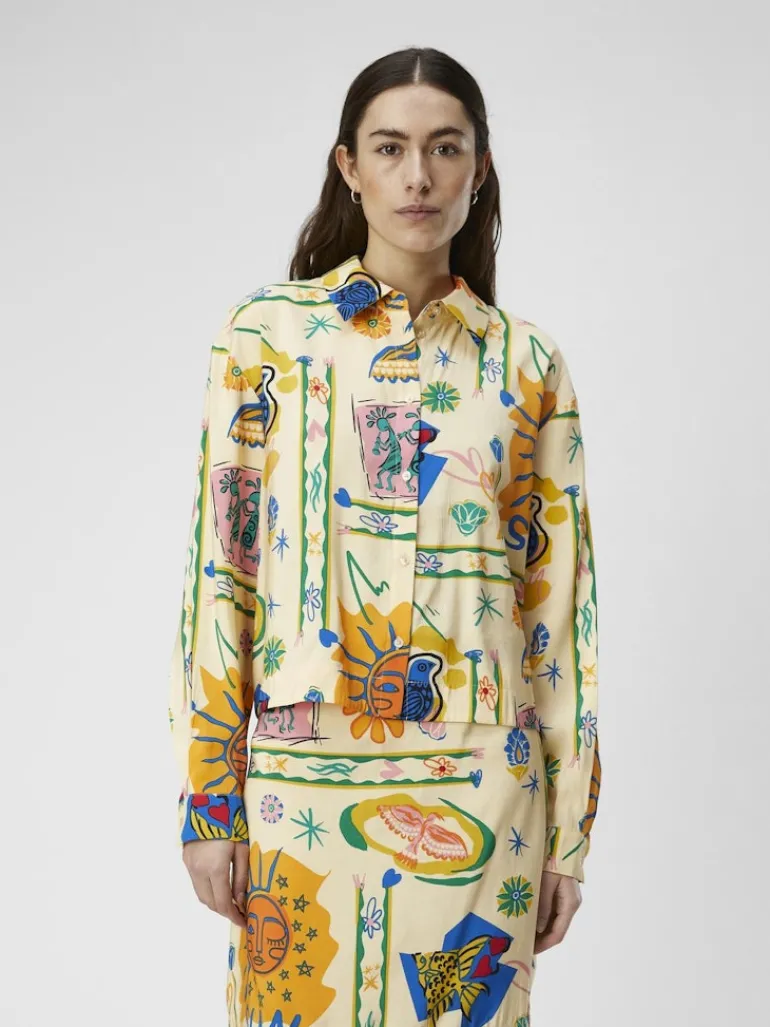 OBJMARTHA L/S SHIRT 132 sandshell