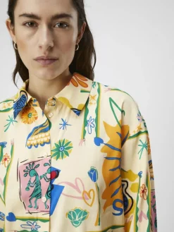 OBJMARTHA L/S SHIRT 132 sandshell
