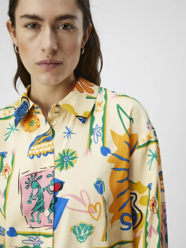 OBJMARTHA L/S SHIRT 132 sandshell