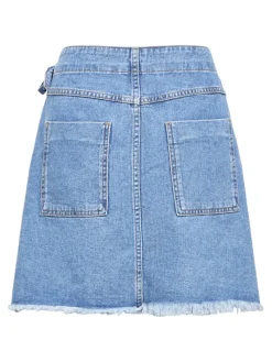 OBJMELIA MW SHORT SKIRT 138 light blue denim