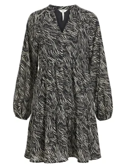 OBJMILA GIA L/S DRESS NOOS schwarz2