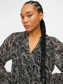 OBJMILA GIA L/S DRESS NOOS schwarz2