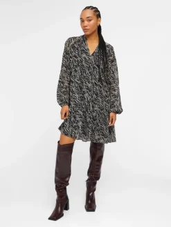 OBJMILA GIA L/S DRESS NOOS schwarz2