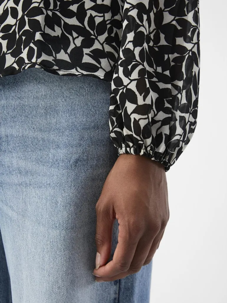 OBJMILA RE L/S V-NECK TOP NOOS sandshell
