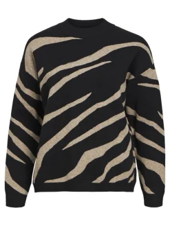 OBJRAY LO L/S KNIT PULLOVER AOP NOOS black5