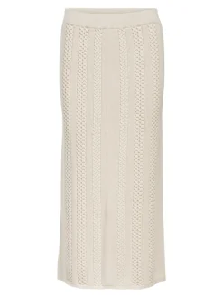 OBJREYNARD HW CABLE KNIT SKIRT DIV silver gray