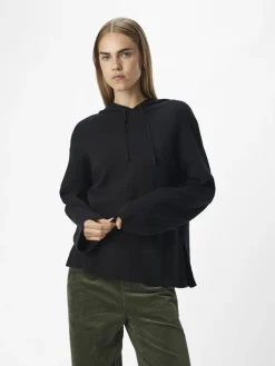 OBJREYNARD L/S LO KNIT HOODIE DIV black