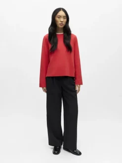 OBJREYNARD O-NECK PULLOVER NOOS poinsettia