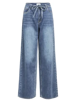 OBJROSIE MW WIDE JEANS NOOS medium blue denim