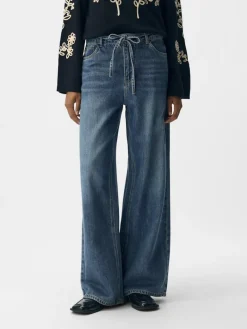 OBJROSIE MW WIDE JEANS NOOS medium blue denim