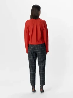 OBJSADIE L/S RE PULLOVER E AW FAIR 24 flame scarlet