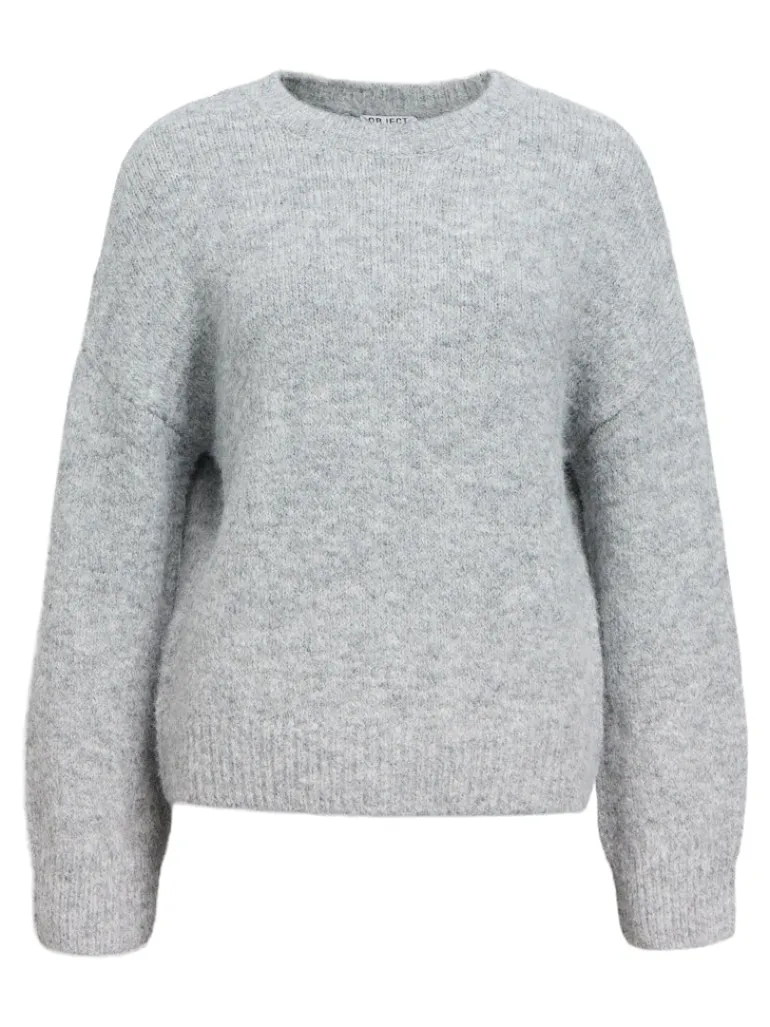 OBJSAGGIA LS LO PULLOVER NOOS medium grey melange