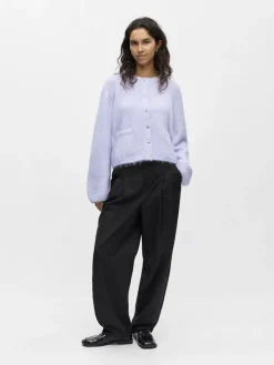 OBJSAGGIA RE L/S KNIT CARDIGAN NOOS baby lavender