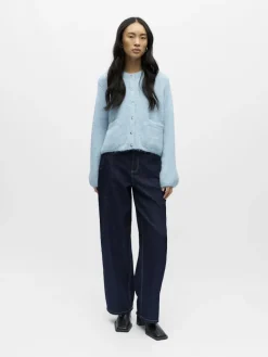 OBJSAGGIA RE L/S KNIT CARDIGAN NOOS winter sky