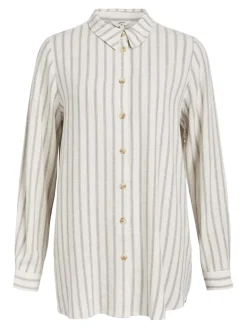 OBJSANNE L/S SHIRT AOP NOOS sandshell