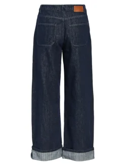 OBJSAVA CRYSTAL MW WIDE ANKLE JEANS 136 dark blue denim