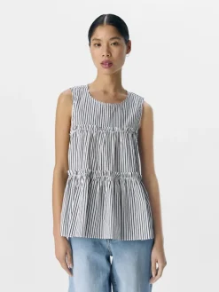 OBJTUTTA S/L LO O-NECK TOP DIV white