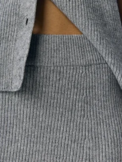 OBJVIOLA MW RE SHORT KNIT SKIRT NOOS medium grey melange