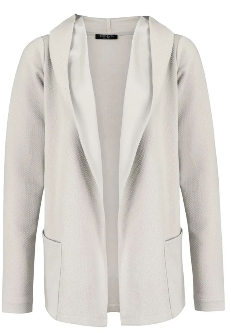 offene Sweatjacke light sand