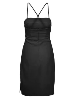 ONLABBA STRAP SLIM SLIT DRESS CC TLR black