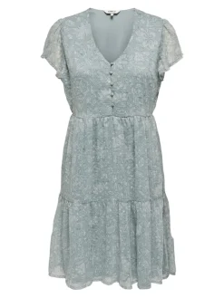 ONLAIDA ELISA LIFE DOBBY DRESS WVN fog green