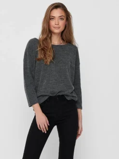 ONLALBA 3/4 TOP JRS NOOS dark grey melange
