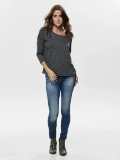 ONLALBA 3/4 TOP JRS NOOS dark grey melange
