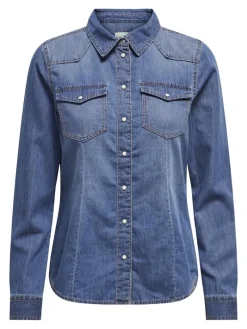 ONLALEXA L/S DNM SHIRT ANA NOOS medium blue denim2