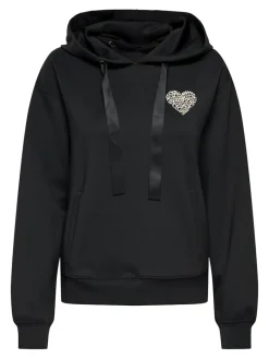 ONLALINA L/S PRINT HOOD SWT black