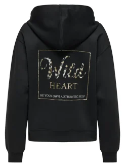 ONLALINA L/S PRINT HOOD SWT black
